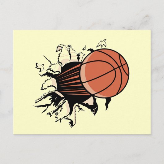 Carte Postale T-shirts et cadeaux de Basketball Burst (Devant)