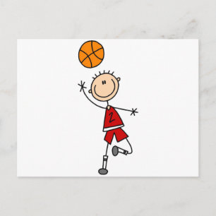 Carte Postale T-shirts et Cadeaux de Basketball Red Boys