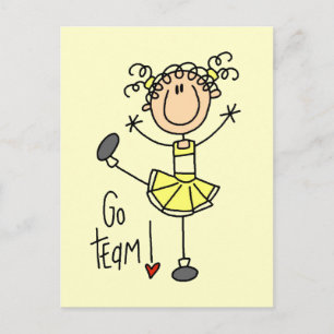 Carte Postale T-shirts et Cadeaux de Cheerleader Jaune