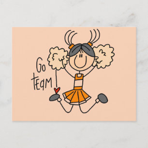 Carte Postale T-shirts et cadeaux de cheerleader orange