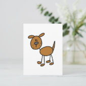 Carte Postale T-shirts et cadeaux de chien Brown (Debout devant)
