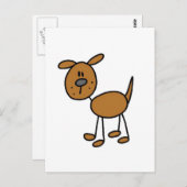 Carte Postale T-shirts et cadeaux de chien Brown (Devant / Derrière)