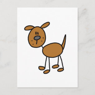 Carte Postale T-shirts et cadeaux de chien Brown