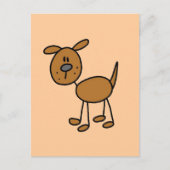 Carte Postale T-shirts et cadeaux de Chien Chien Chien Brown (Devant)