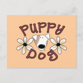 Carte Postale T-shirts et cadeaux de Chien Chien de Fleurs (Devant)