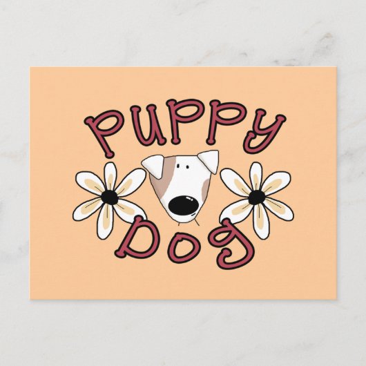 Carte Postale T-shirts et cadeaux de Chien Chien de Fleurs (Devant)