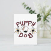 Carte Postale T-shirts et cadeaux de Chien Chien de Fleurs (Debout devant)