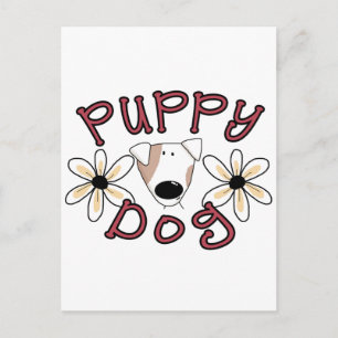 Carte Postale T-shirts et cadeaux de Chien Chien de Fleurs