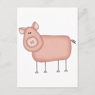 Carte Postale T-shirts et cadeaux de cochon rose