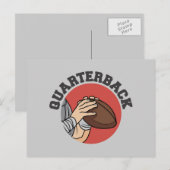 Carte Postale T-shirts et cadeaux de football de quart (Devant / Derrière)