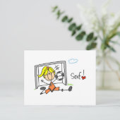 Carte Postale T-shirts et cadeaux de gardienne de but de footbal (Debout devant)