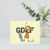 Carte Postale T-shirts et cadeaux de Girl Golfer (Debout devant)