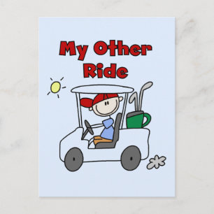 Carte Postale T-shirts et cadeaux de golf Panier Autre véhicule