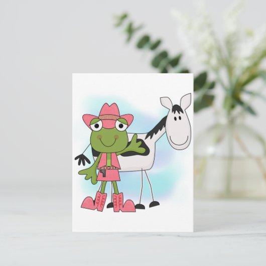 Carte Postale T-shirts et cadeaux de grenouille (Debout devant)