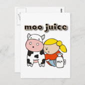 Carte Postale T-shirts et cadeaux de jus de MOO (Devant / Derrière)