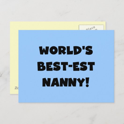 Carte Postale T-shirts et cadeaux de la meilleure nounou du mond (Devant / Derrière)