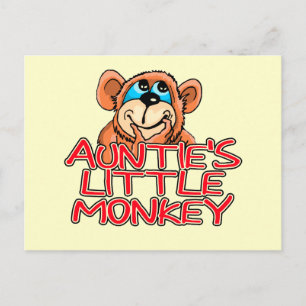 Carte Postale T-shirts et cadeaux de la petite singe de la tante