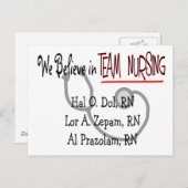 Carte Postale T-shirts et cadeaux de l'infirmière (Devant / Derrière)