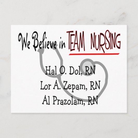Carte Postale T-shirts et cadeaux de l'infirmière (Devant)