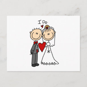 Carte Postale T-shirts et cadeaux de mariage Couple I Do
