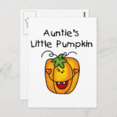 Carte Postale T-shirts et cadeaux de petite Citrouille de Tante (Devant / Derrière)