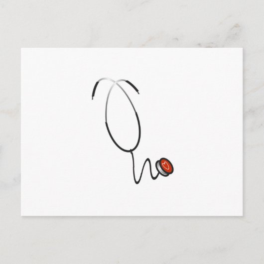 Carte Postale T-shirts et cadeaux de stéthoscope (Devant)