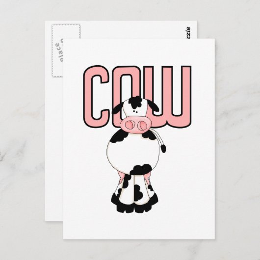 Carte Postale T-shirts et cadeaux de vache (Devant / Derrière)