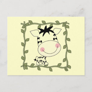Carte Postale T-shirts et cadeaux de zèbre de bébé
