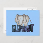 Carte Postale T-shirts et cadeaux d'éléphant (Devant / Derrière)