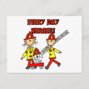 Carte Postale T-shirts et Cadeaux des Héros Pompiers