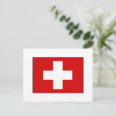 Carte Postale T-shirts et cadeaux Drapeaux suisses (Debout devant)