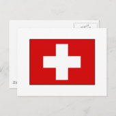 Carte Postale T-shirts et cadeaux Drapeaux suisses (Devant / Derrière)