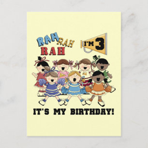 Carte Postale T-shirts et cadeaux du 3e anniversaire