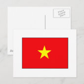 Carte Postale T-shirts et cadeaux du drapeau vietnamien (Devant / Derrière)