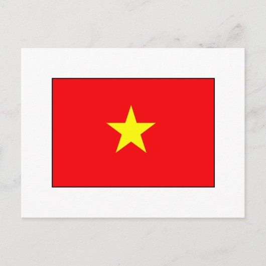 Carte Postale T-shirts et cadeaux du drapeau vietnamien (Devant)