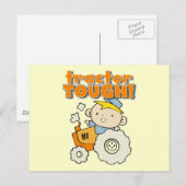 Carte Postale T-shirts et cadeaux durs de tracteur (Devant / Derrière)