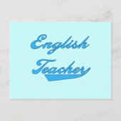 Carte Postale T-shirts et cadeaux en bleu de l'enseignant (Devant)