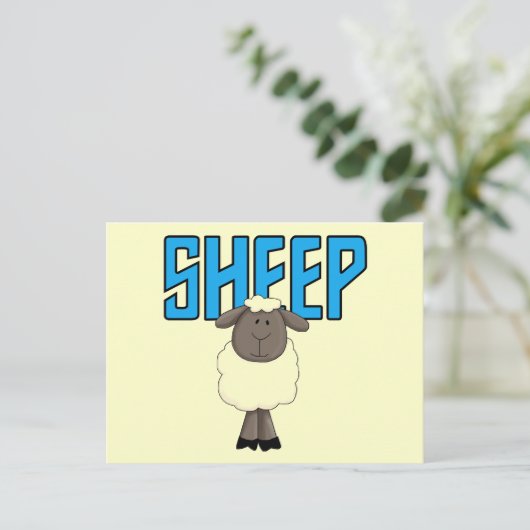 Carte Postale T-shirts et cadeaux en mouton (Debout devant)