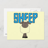 Carte Postale T-shirts et cadeaux en mouton (Devant / Derrière)