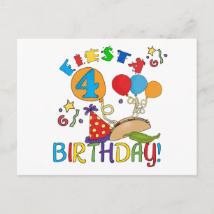 Carte Postale T-shirts et cadeaux Fiesta 4th Birthday