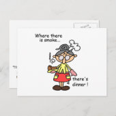 Carte Postale T-shirts et cadeaux fumés et dîners (Devant / Derrière)