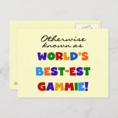 Carte Postale T-shirts et cadeaux Gammie les plus beaux du monde (Devant / Derrière)