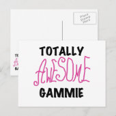 Carte Postale T-shirts et cadeaux Gammie Pink totalement géniaux (Devant / Derrière)