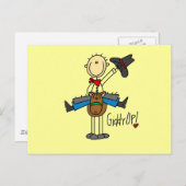 Carte Postale T-shirts et cadeaux Giddy Up Cowboy (Devant / Derrière)