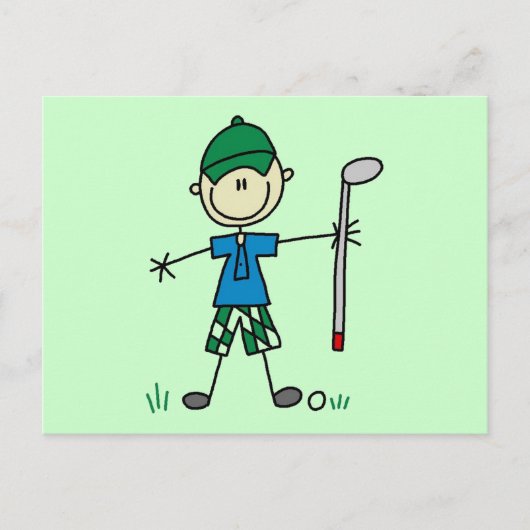 Carte Postale T-shirts et cadeaux Golfer (Devant)