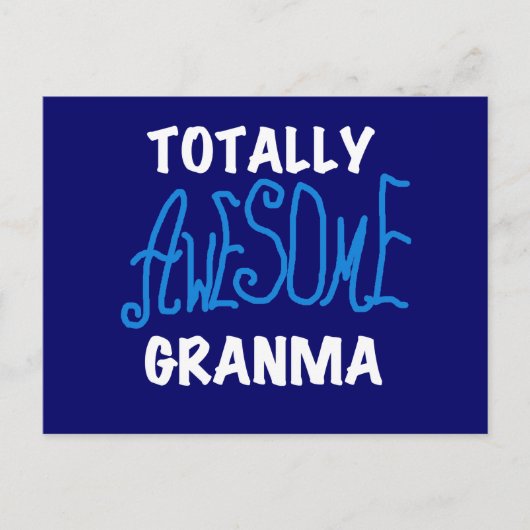 Carte Postale T-shirts et cadeaux Granma Blue absolument géniaux (Devant)