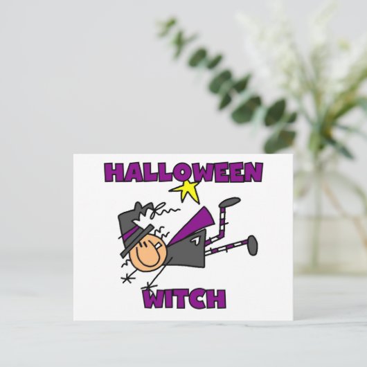 Carte Postale T-shirts et cadeaux Halloween Witch (Debout devant)