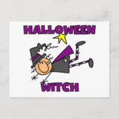 Carte Postale T-shirts et cadeaux Halloween Witch (Devant)
