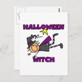 Carte Postale T-shirts et cadeaux Halloween Witch (Devant / Derrière)
