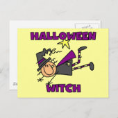 Carte Postale T-shirts et cadeaux Halloween Witch (Devant / Derrière)